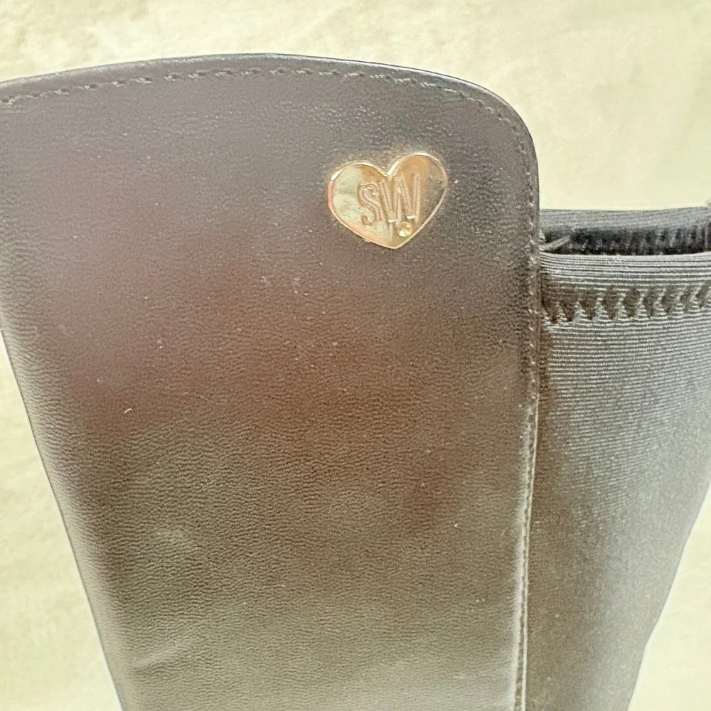 Stuart Weitzman 5050‎ Boot Kids Size 4 Black Good Tall Knee High Stretch Zip